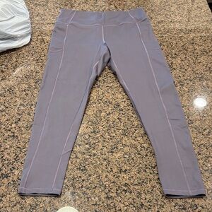 Gray High-Waisted Leggings